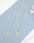 Arrowhead Threader Earrings in Sterling Silver