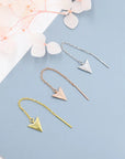 Arrowhead Threader Earrings in Sterling Silver