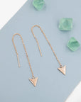 Arrowhead Threader Earrings in Sterling Silver