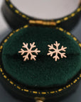 Snowflake Stud Earrings in Sterling Silver