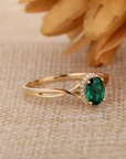 Emerald Twist Ring