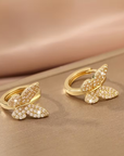 Golden Butterfly Sparkle Earrings