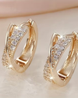 Golden Infinity Pavé Earrings