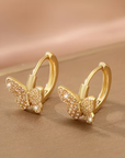 Golden Butterfly Sparkle Earrings