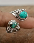 Dual-Turquoise Open Ring