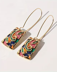 Colorful Mosaic Art Earrings