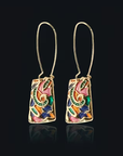 Colorful Mosaic Art Earrings