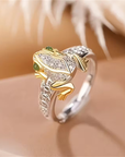 Crystal Frog Ring