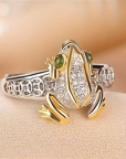 Crystal Frog Ring