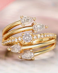 Cascade Pear Ring