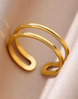Adjustable Open Twin Ring