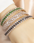 Emerald Crown Tennis Bracelet