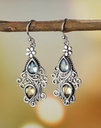Vintage Gem Filigree Earrings