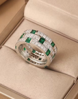 Emerald Matrix Ring