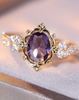 Royal Amethyst Halo Ring