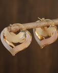 Vintage Golden Heart Etnic Earrings