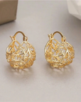 Vintage Golden Sphere Earrings