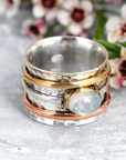 Vintage Gold & Silver Stone Ring