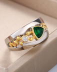 Vintage Green Crystal Ring