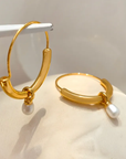 Vintage Gold & Silver Pearl Earrings