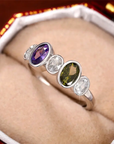 Purple Olive Inlaid Vintage Ring
