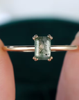 Moss Agate Stone Fine Ring