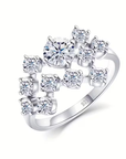 Crystal Irregular Gold Ring