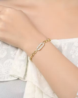 Bright Golden Paperclip Bracelet