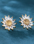 Crystal Sunflower Earrings
