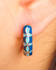 Floral Hoop Earrings