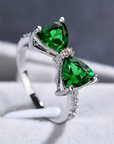 Emerald Bow Ring