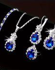 Royal Sapphire Halo Set