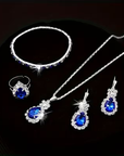 Royal Sapphire Halo Set