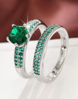 Twin Sapphire Crown Ring