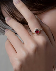 Ruby Blossom Ring