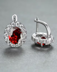 Classic Sapphire Halo Earrings