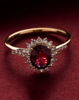 Ruby Blossom Ring