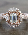 Vintage Crown Halo Ring