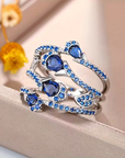 Sapphire Cascade Ring