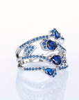Sapphire Cascade Ring