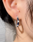 Sapphire Crest Earrings