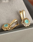 Turquoise Sunburst Earrings