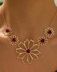 Ruby Petal Necklace