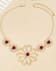 Ruby Petal Necklace