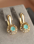 Turquoise Sunburst Earrings