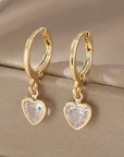 Ruby Heart Earrings