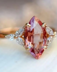 Rose Flame Marquis Ring