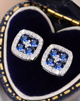 Sapphire Square Earrings