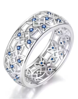 Sapphire Lattice Ring