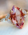 Rose Flame Marquis Ring